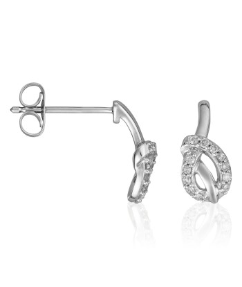 Boucles d'Oreilles Rosanne en or blanc Livraison rapide