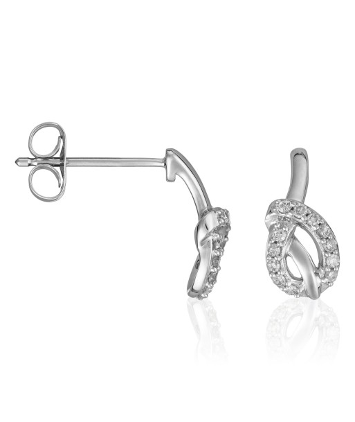 Boucles d'Oreilles Rosanne en or blanc Livraison rapide