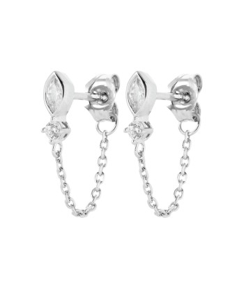 Boucles d'oreilles pendantes Margarette en argent ou a consommer sur place