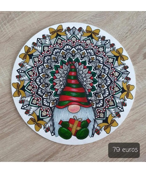 Mandala lutin de Noël la colonne vertébrale