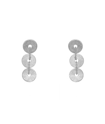 Boucles d'oreilles argent 925 brossé de France