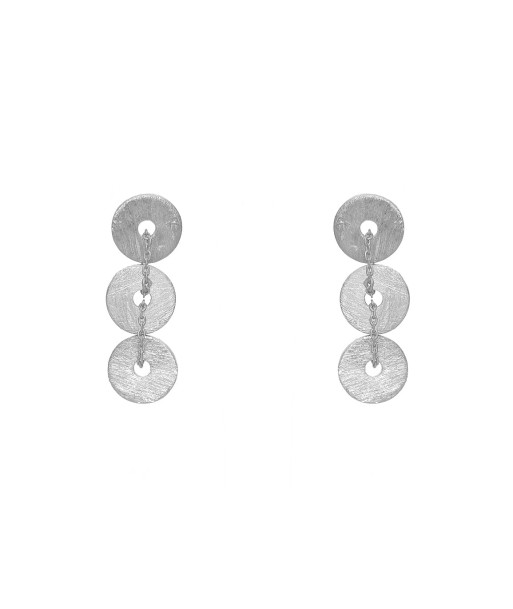 Boucles d'oreilles argent 925 brossé de France