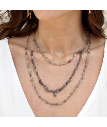 Collier doré et labradorite du meilleur 