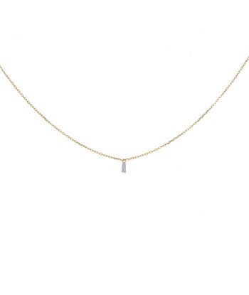 Collier or et diamant baguette 0,04K 2 - 3 jours ouvrés.