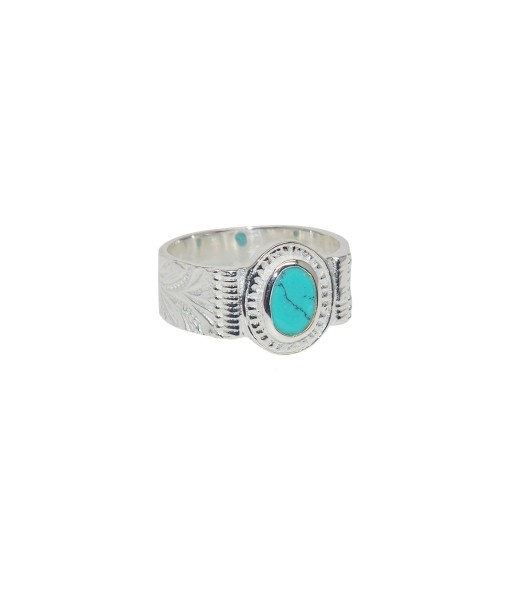 Bague motif fleurs turquoise en argent 925 Profitez des Offres !