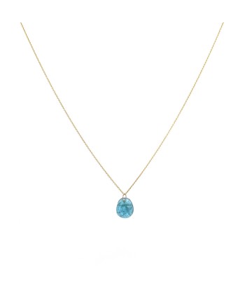 Collier or 18k et tourmaline bleue en ligne