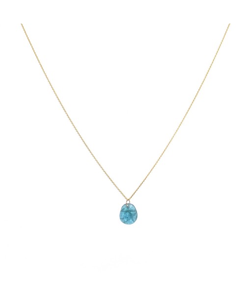 Collier or 18k et tourmaline bleue en ligne