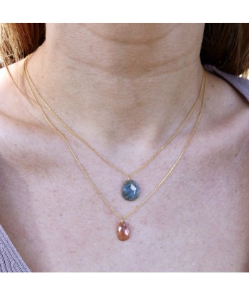 Collier or 18k et tourmaline bleue en ligne