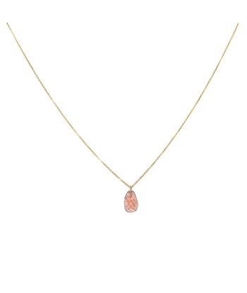 Collier or 18k et tourmaline rose pas cher chine