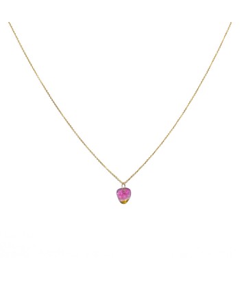 Collier or 18k et tourmaline rose prix pour 