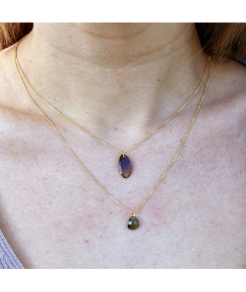 Collier or 18k et tourmaline brune les ligaments