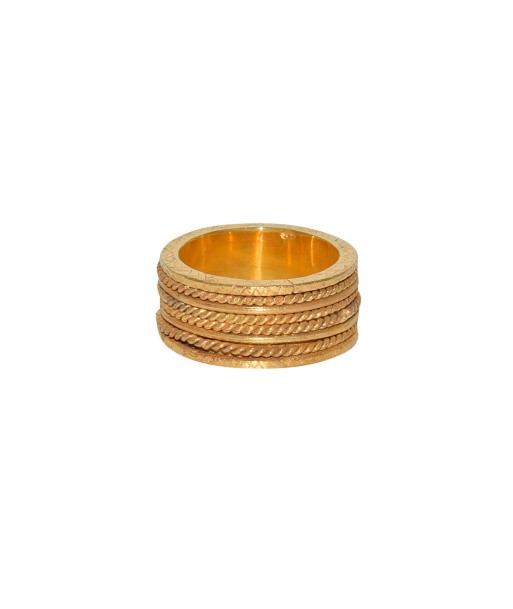 Bague anneau tressé doré à l'or fin 18k vous aussi creer 