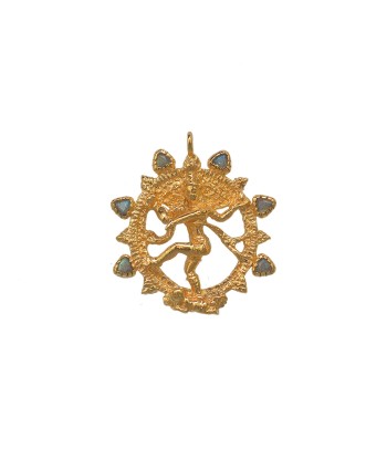 Collier Shiva doré et pierre À commander