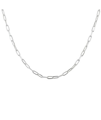 Collier argent maille rectangle Dans la société mordern