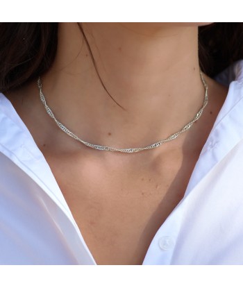 Collier argent maille singapour de la marque