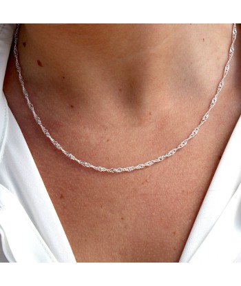 Collier argent maille singapour de la marque