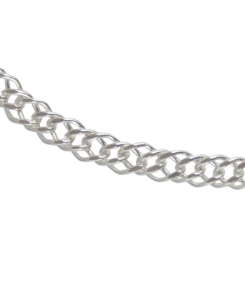 Collier argent maille double rombo en ligne