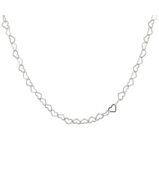 Collier argent maille coeur Profitez des Offres !