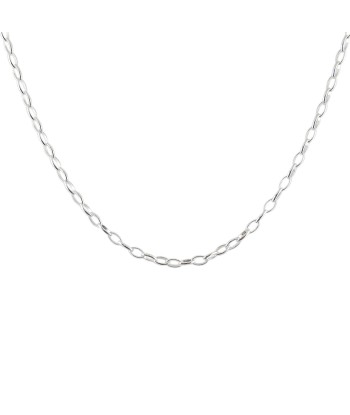 Collier argent maille Jaseron oval suggérées chez