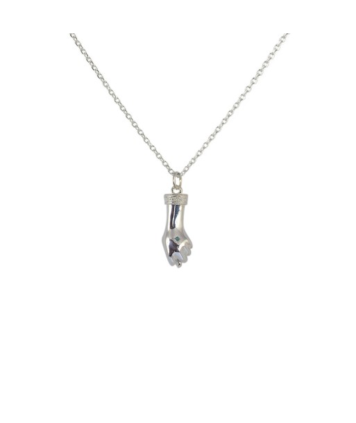 Collier argent 925 Mano figa et pierre outlet