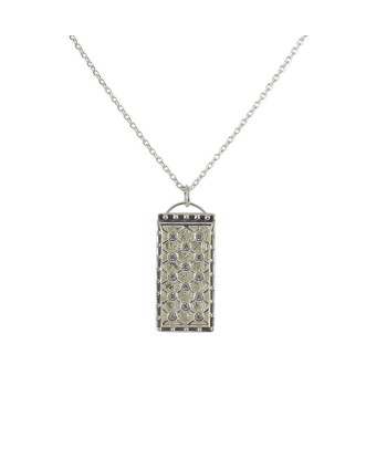 Collier argent 925 cage et zircons Fin de série