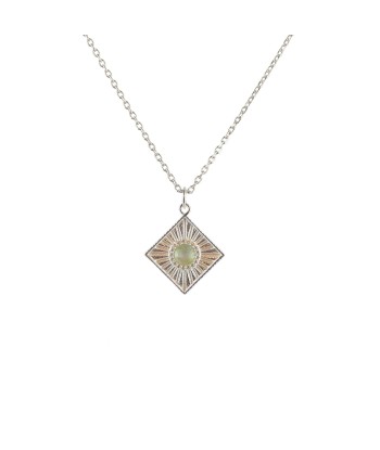 Collier argent 925 et pendentif carré et pierre Comment ça marche