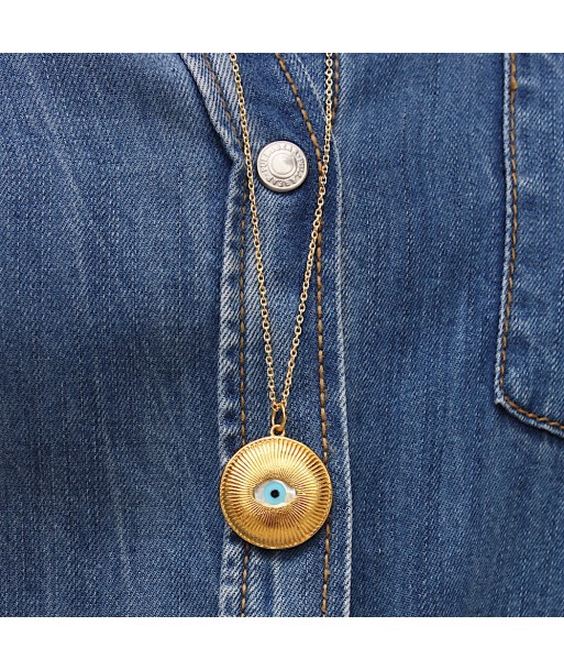 Collier doré oeil en nacre online