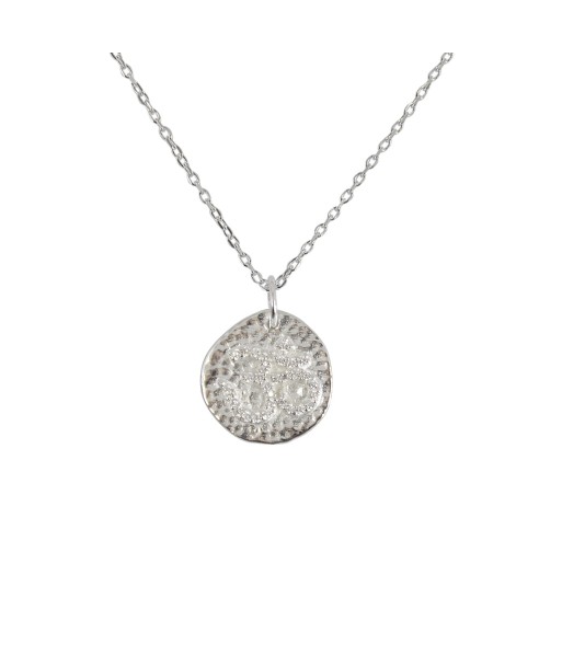 Collier argent 925 médaille OM zircons basket pas cher