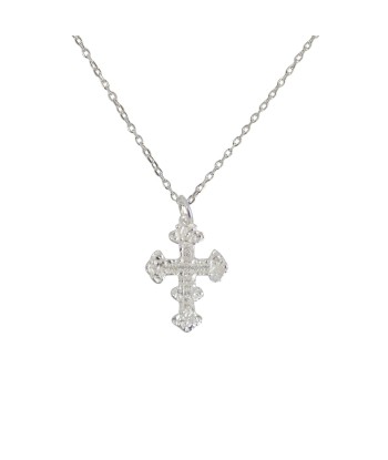 Collier argent 925 croix gothique et zircons Découvrez la collection