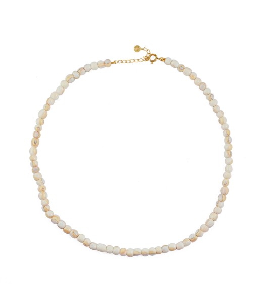 Collier doré et coquillage blanc rosé acheter