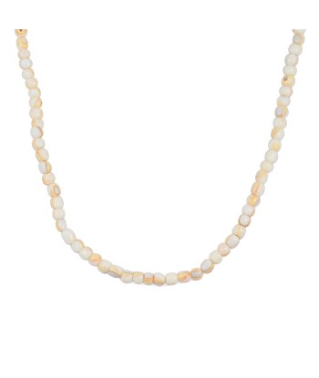 Collier doré et coquillage blanc rosé acheter