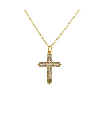 Collier doré et croix zircons l'achat 