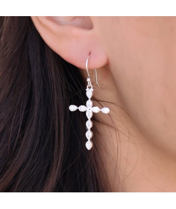 Boucles argent 925 croix et zircons l'évolution des habitudes 