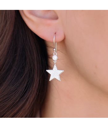 Boucles argent 925 étoile et zircons 50-70% off 