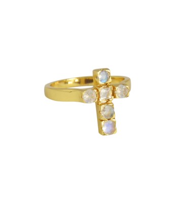 Bague croix dorée à l'or fin 18k Toutes les collections ici