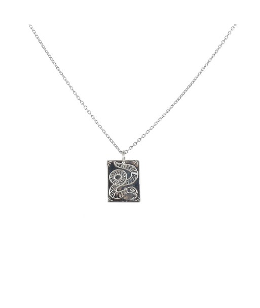 Collier argent 925 et pendentif serpent gravé Le MVP de beaucoup