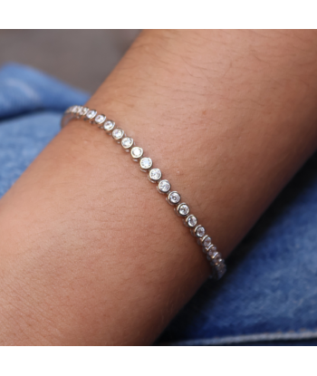 Bracelet tennis argent 925 et zircons 2,5mm brillant des détails fins