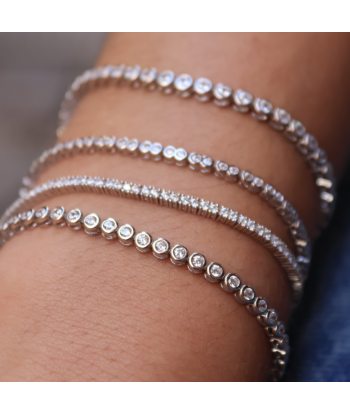 Bracelet tennis argent 925 et zircons 2mm vente chaude votre 