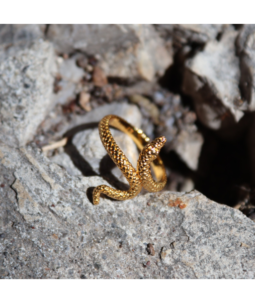 Bague dorée serpent À commander