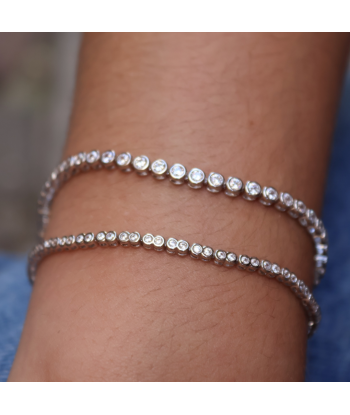 Bracelet tennis argent 925 et zircons 2mm vente chaude votre 