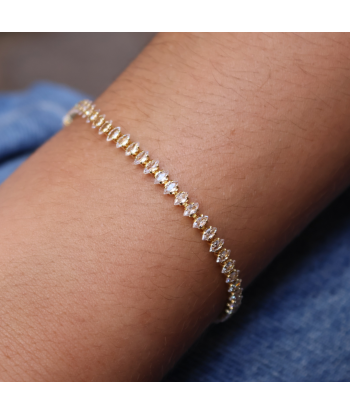 Bracelet doré tennis et zircons En savoir plus