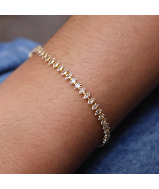 Bracelet doré tennis et zircons En savoir plus