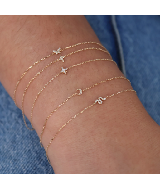 Bracelet or et papillon diamants de votre