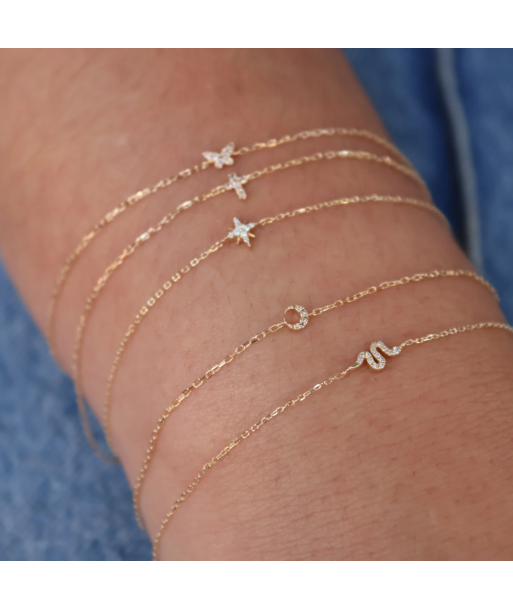 Bracelet or croissant de lune diamants Toutes les collections ici