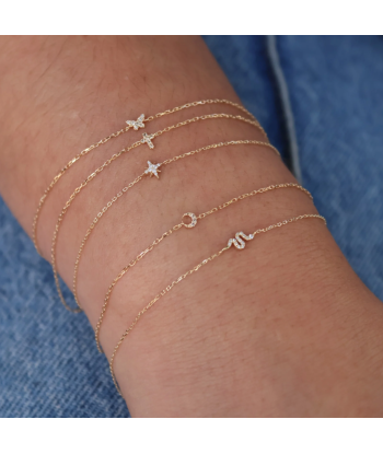 Bracelet or rose des vents diamants de pas cher