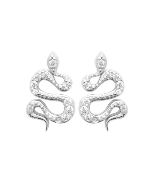 Puces d'oreilles Bambou en argent brillant des détails fins